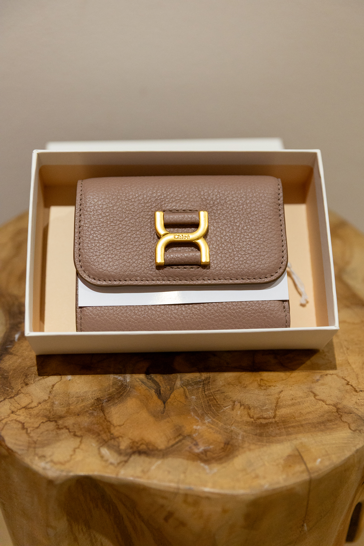 Portefeuille Chloé Marcie en cuir